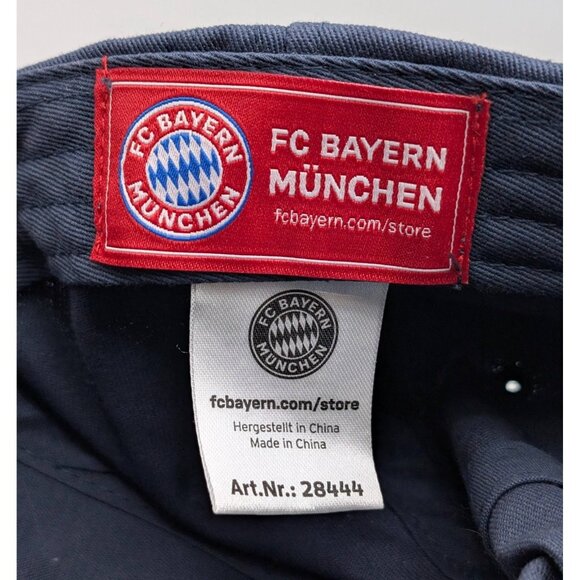 FC Bayern Munchen Hat Navy Blue Strap Back Cap Futbol Soccer Sports Germany - Picture 5 of 5